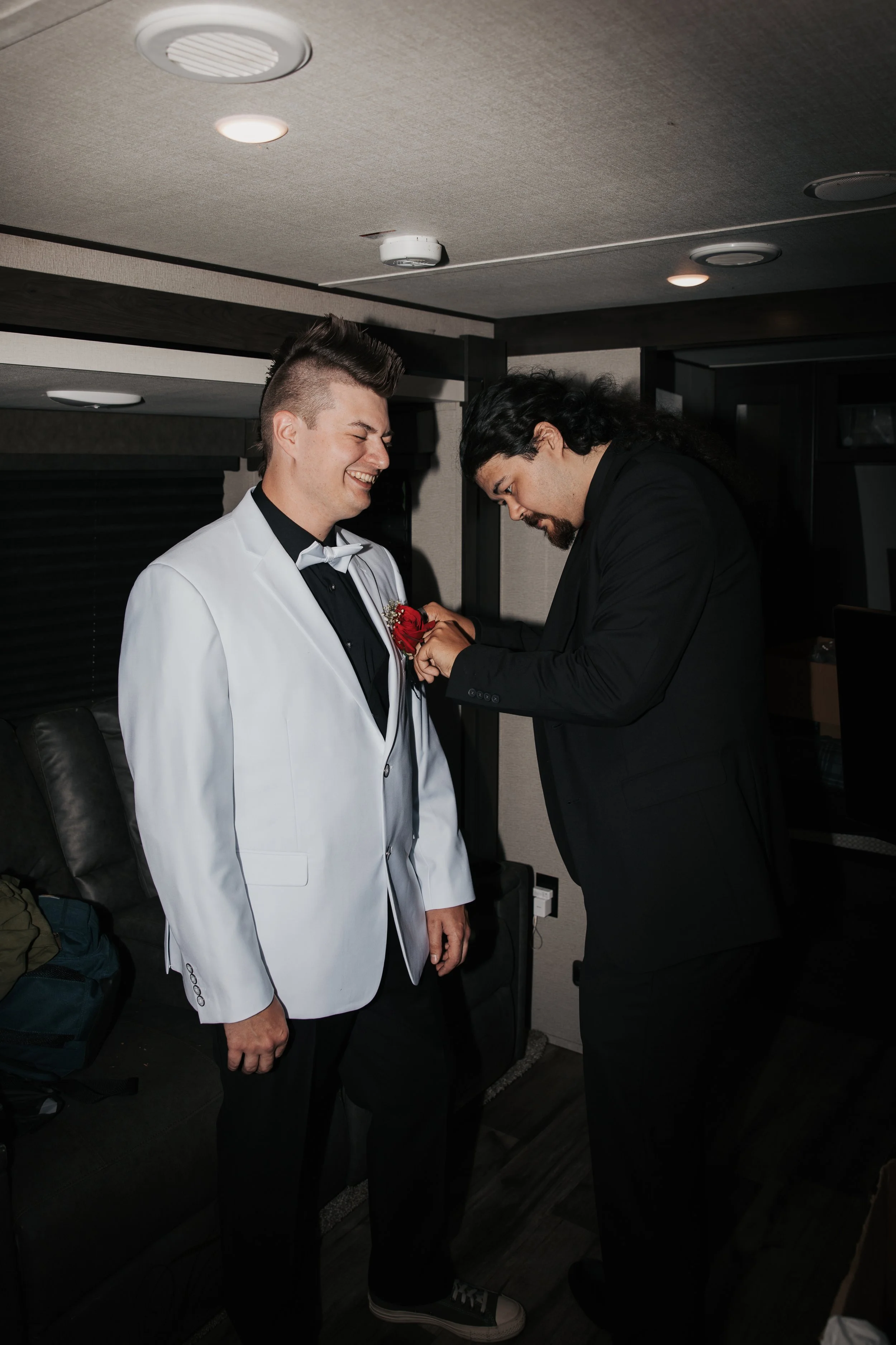 Getting ready wedding photo