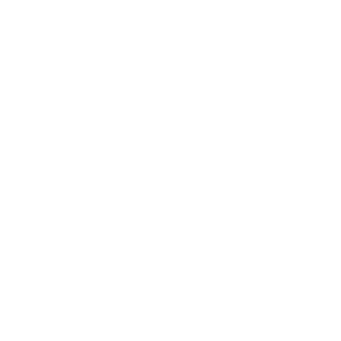 White line drawing of a rose with leaves on a black background.