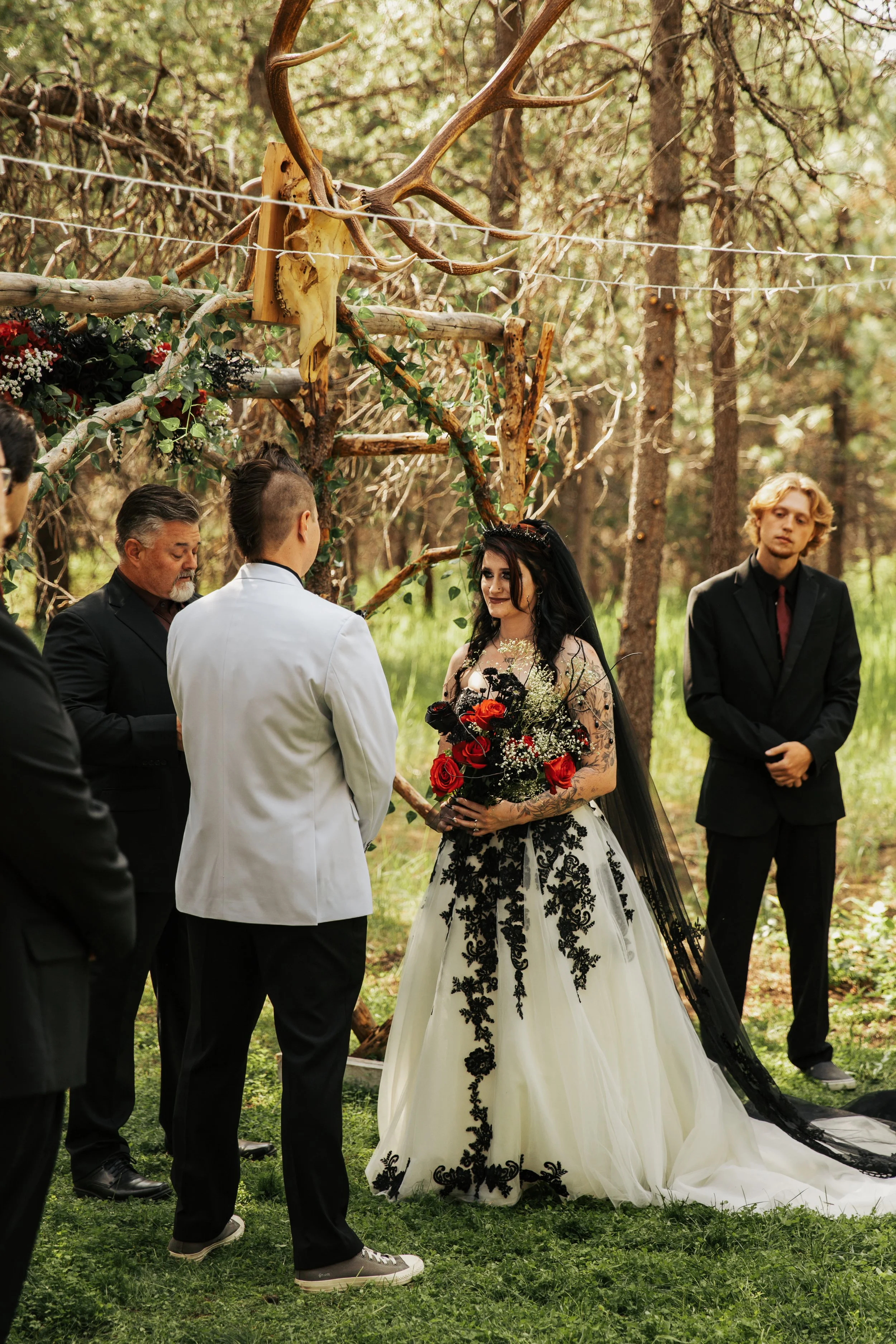 Athol Idaho wedding. Gothic wedding.