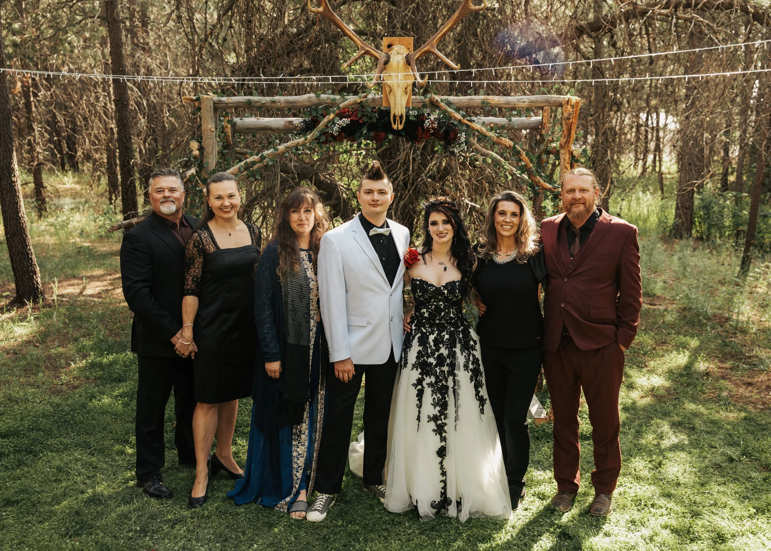 Athol Idaho wedding. Gothic wedding.