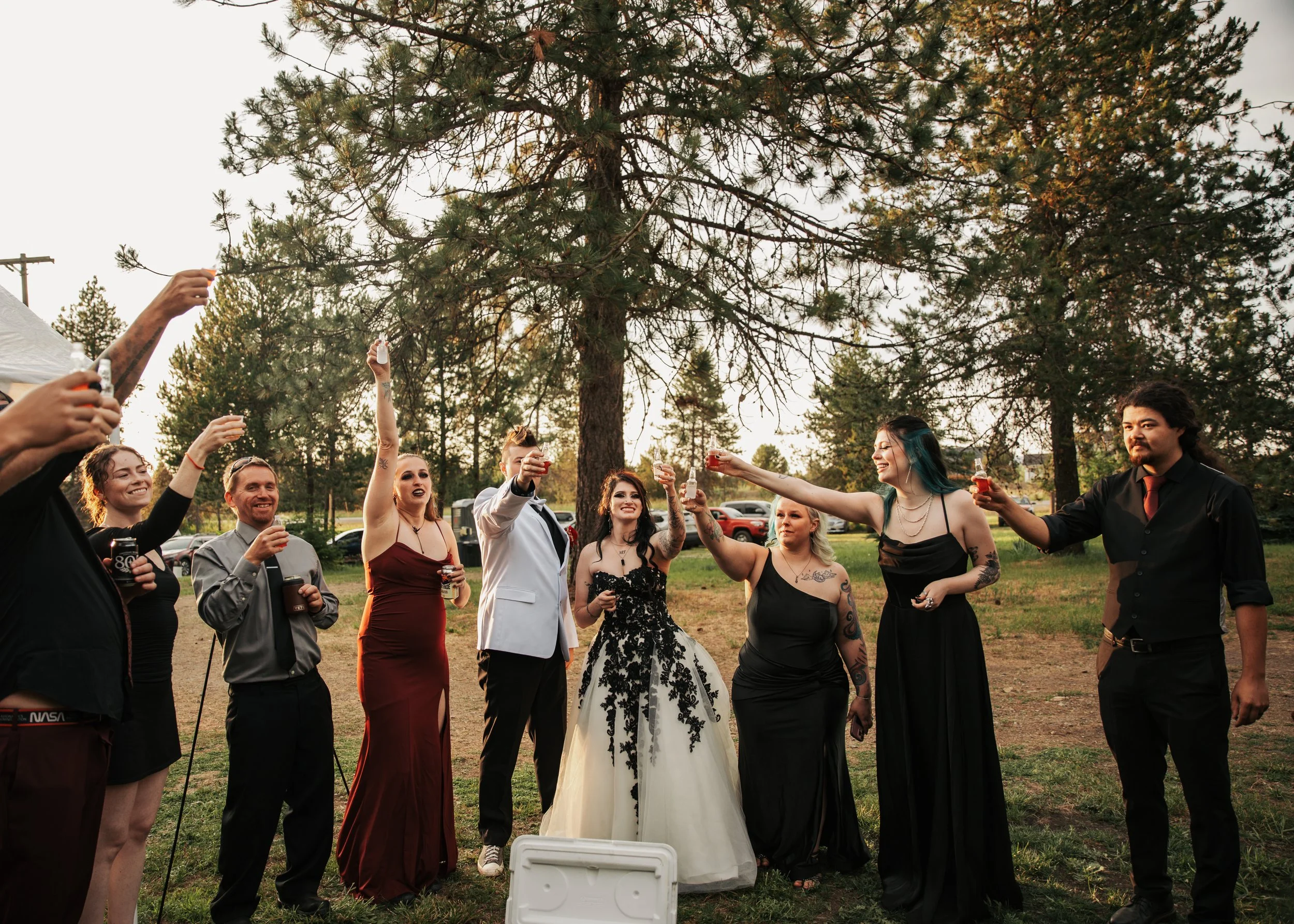Athol Idaho wedding. Gothic wedding.