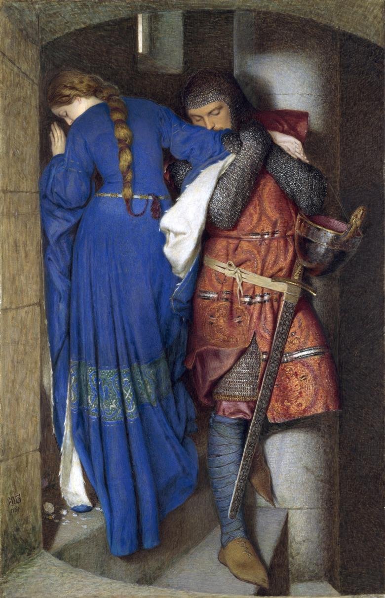 Hellelil and Hildebrand, the Meeting on the Turret Stairs by Frederic William Burton