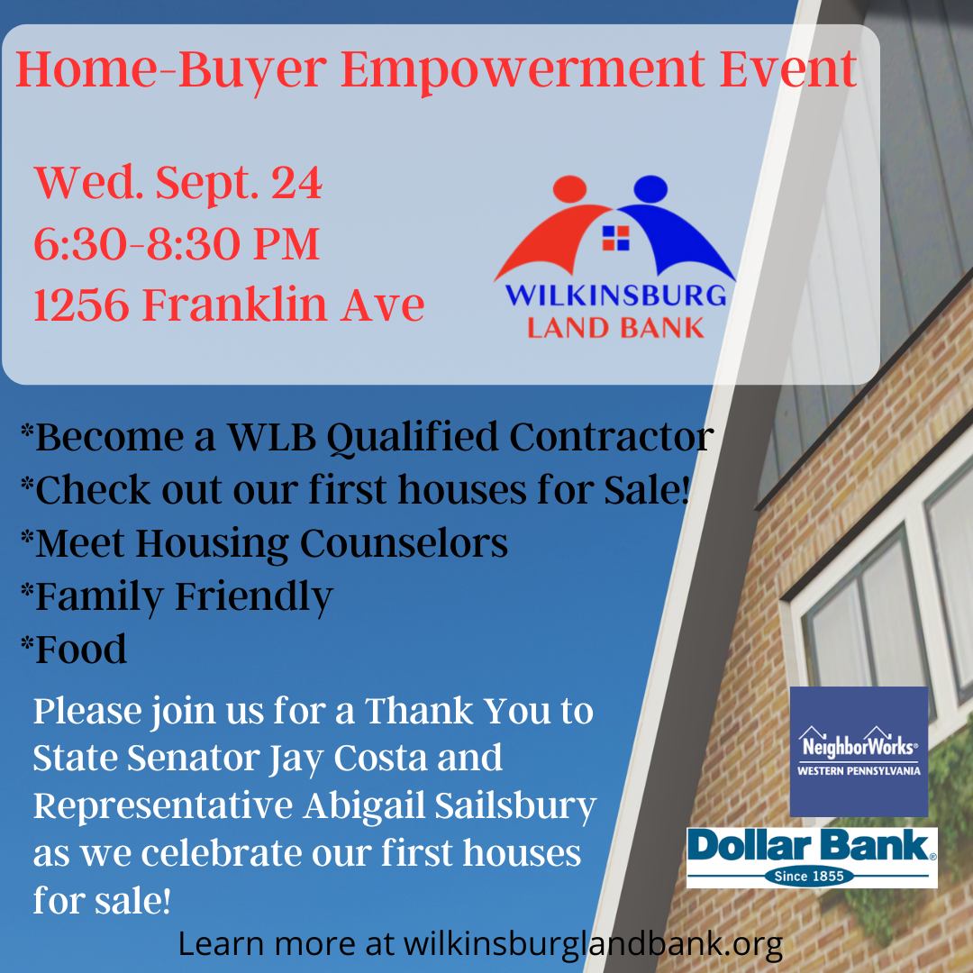 Special September Homebuyer Event! Please join us to thank Sen Costa and Rep Salisbury as we unveil our first houses for sale!