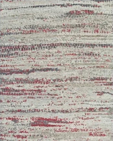Abstract textured pattern with horizontal streaks in shades of gray and red.