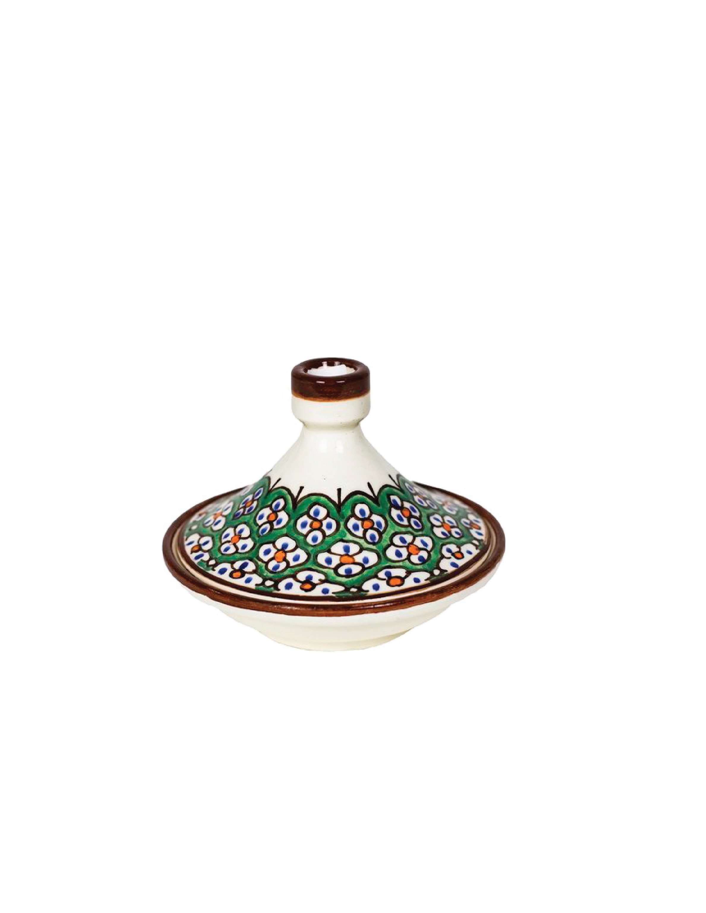 Small Floral Lime Green Field Tagine