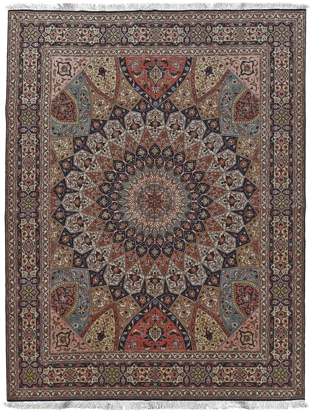 Tabriz Size: 6.8 x 8.8.