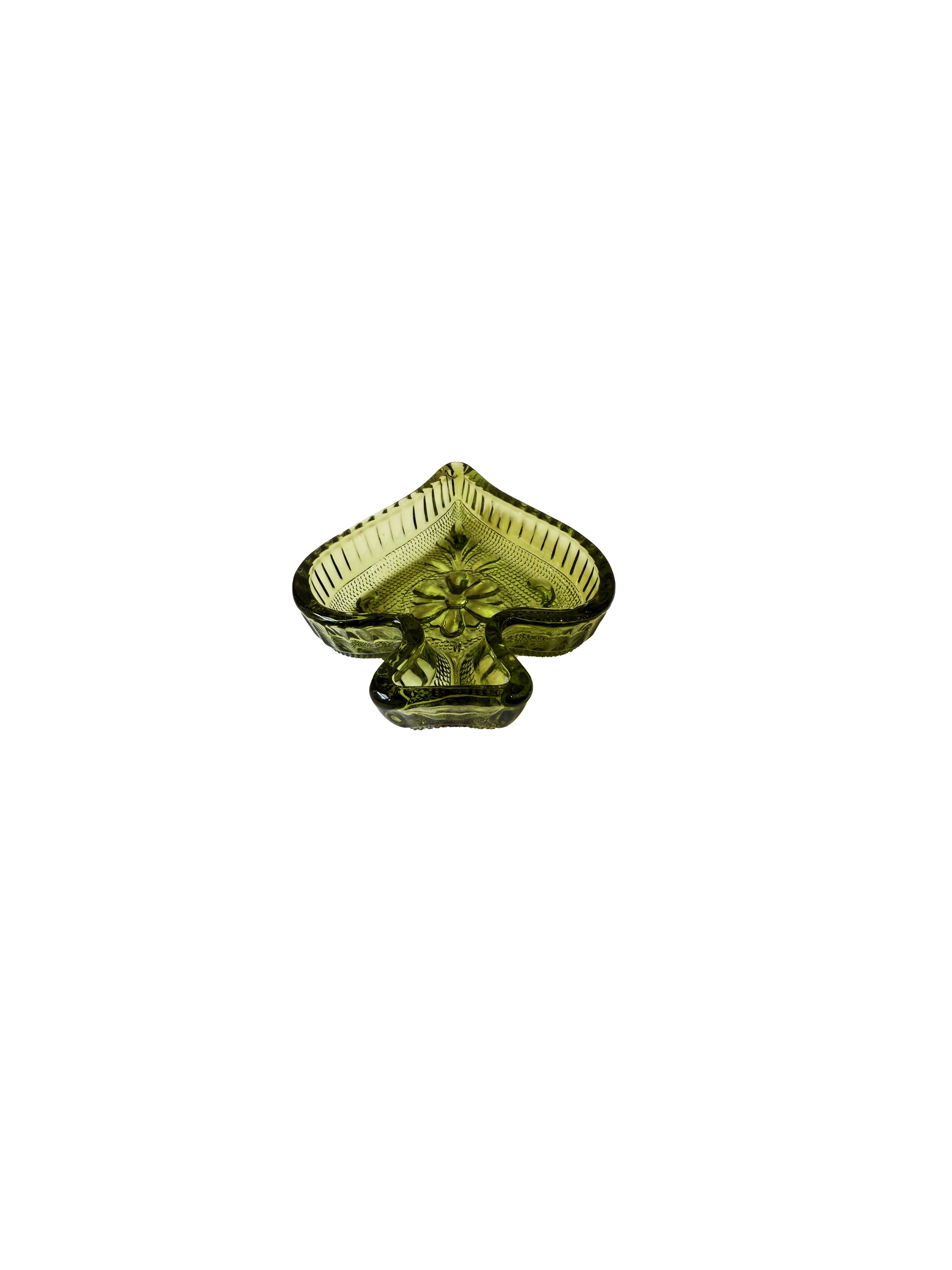 Forest Green Glass Spade Dish 1.jpg