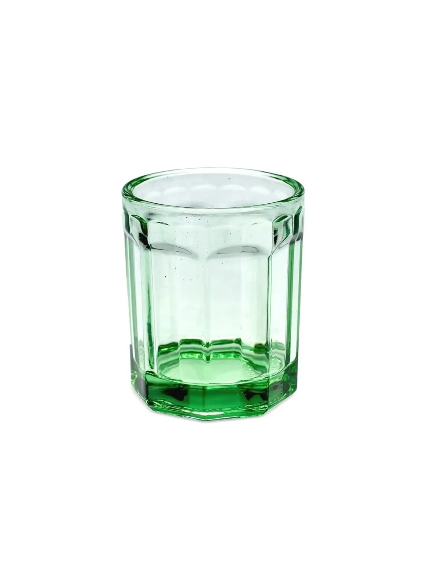 Glass Cups - Set of 4 in green or blue