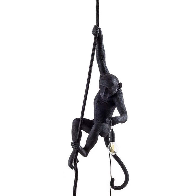 Ceiling Hanging Monkey Lamp Black