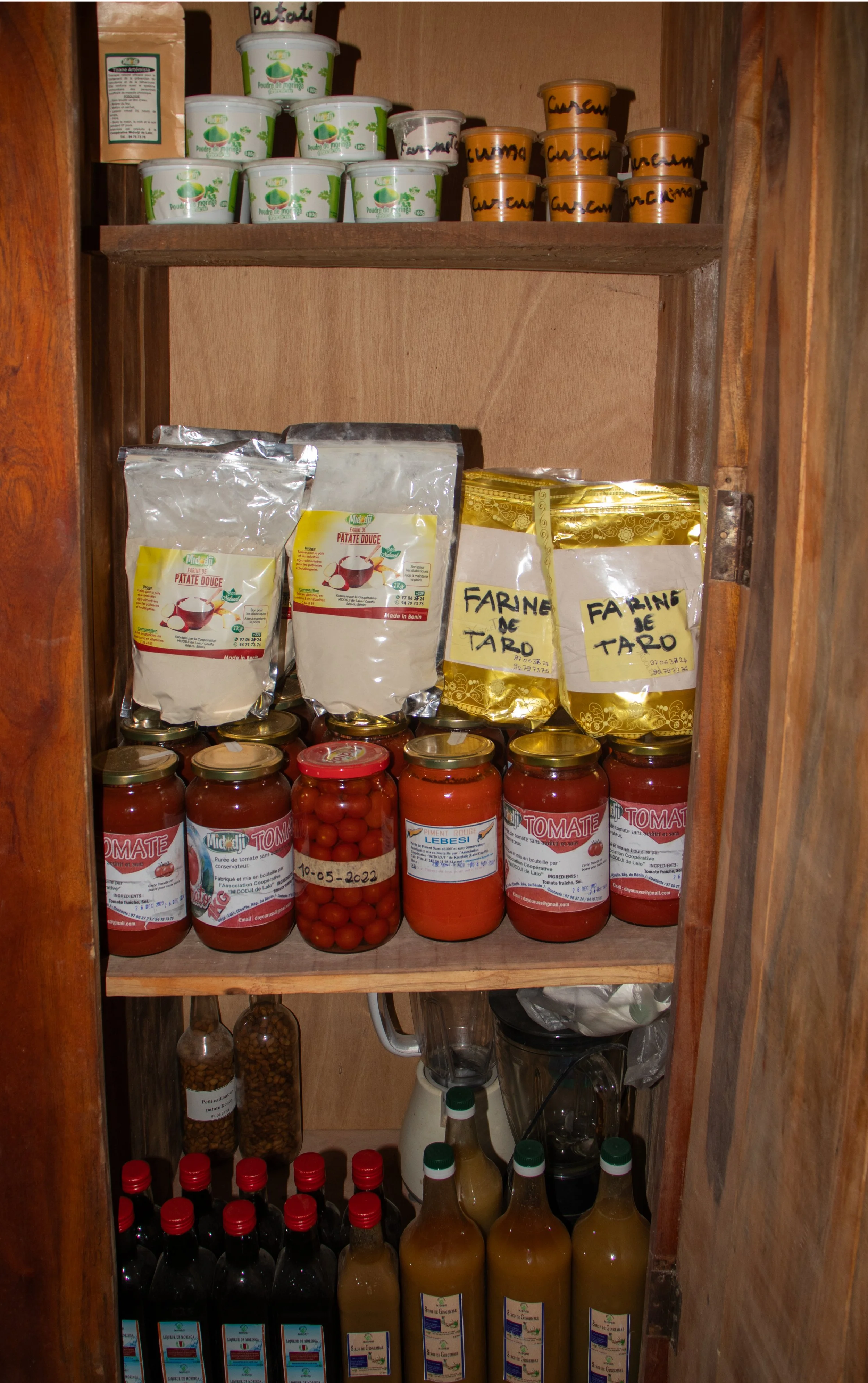 Various items ready for sale, August 2024.