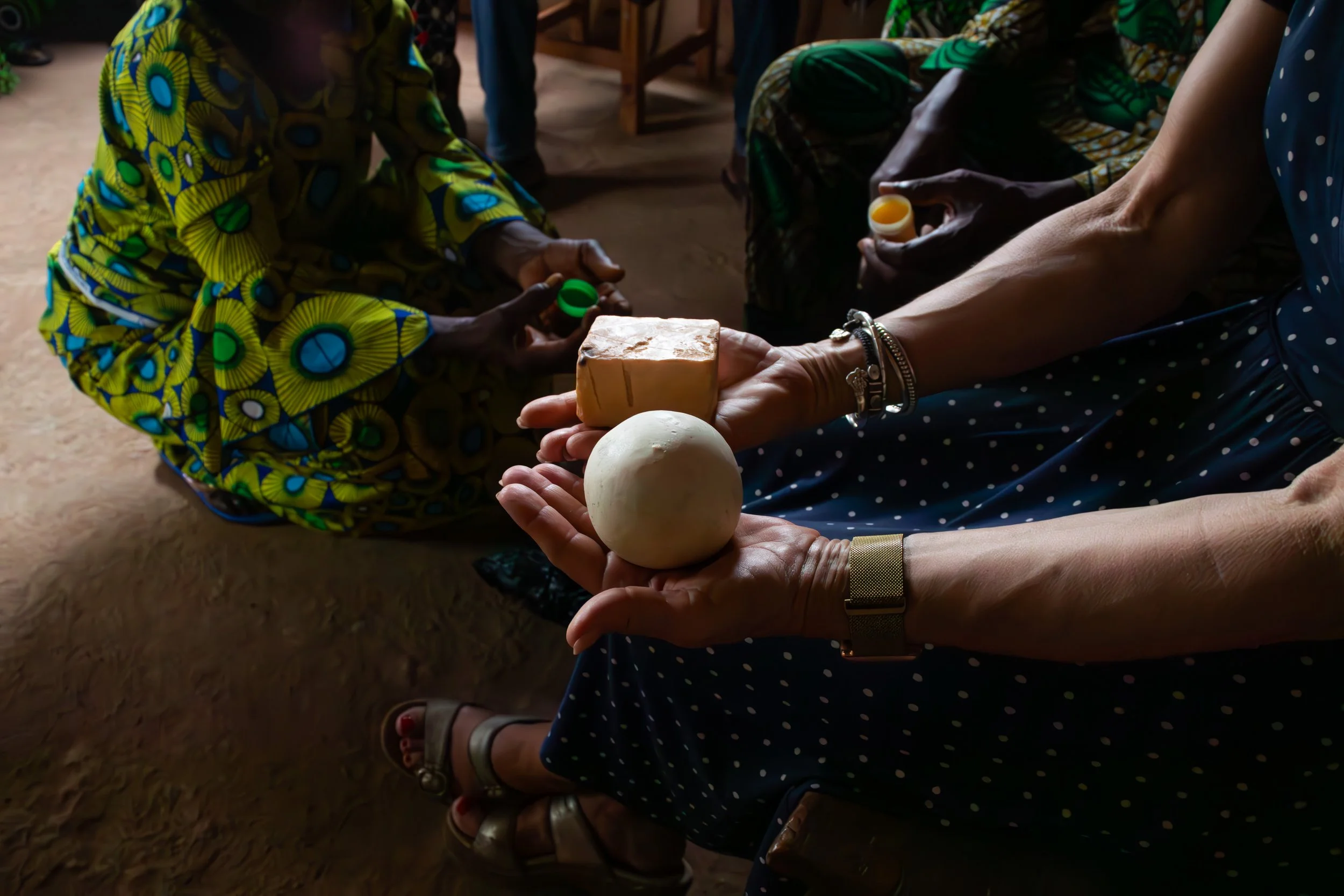 Two kinds of soap that the group produces, August 2024. 