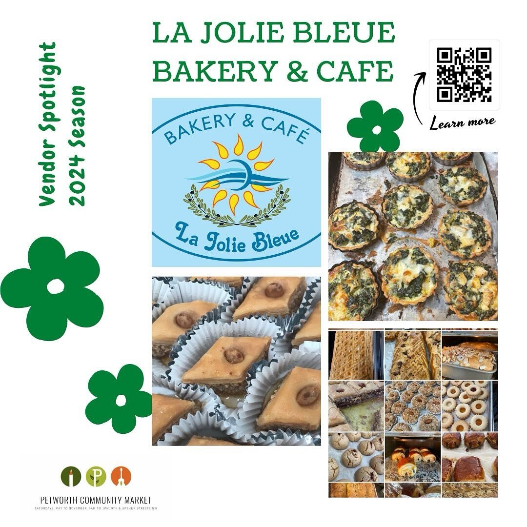 ✨ Vendor Spotlight ✨ 🌊 La Jolie Bleue Bakery &amp; Cafe @lajoliebleu 🌊 Step into a world of Mediterranean delights with their array of fresh sweet and savory treats, crafted with the finest all-natural ingredients. Experience the essence of traditi