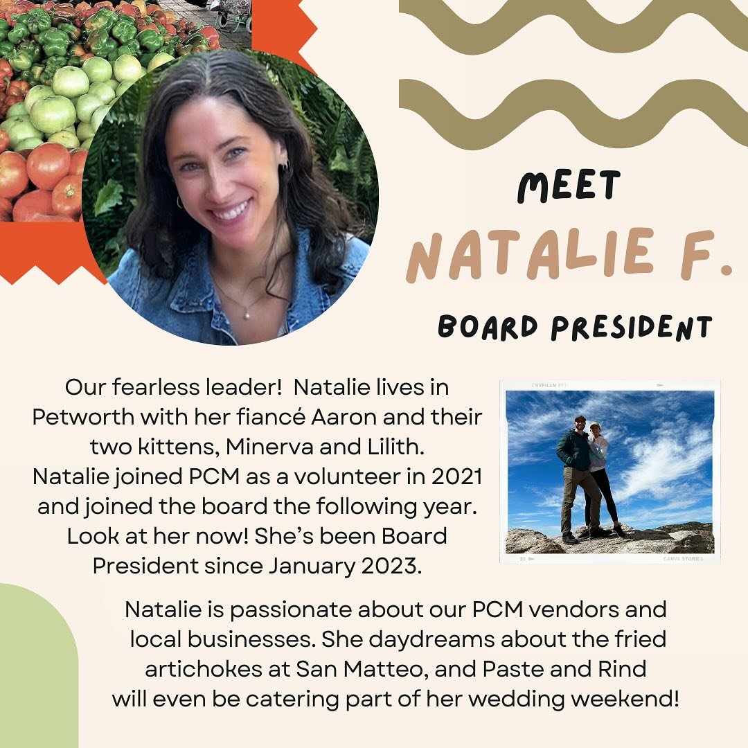 Welcome to our new Board Member introduction series! Every week, get to know one of our friendly PCM Board Members. Starting off strong with our Board President, @_nataliebelle!

Fun fact, Natalie is starting her first home garden this year! She&rsqu
