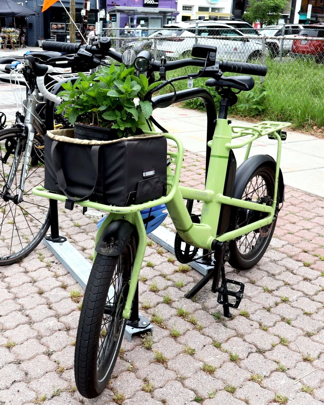 bike with herbs