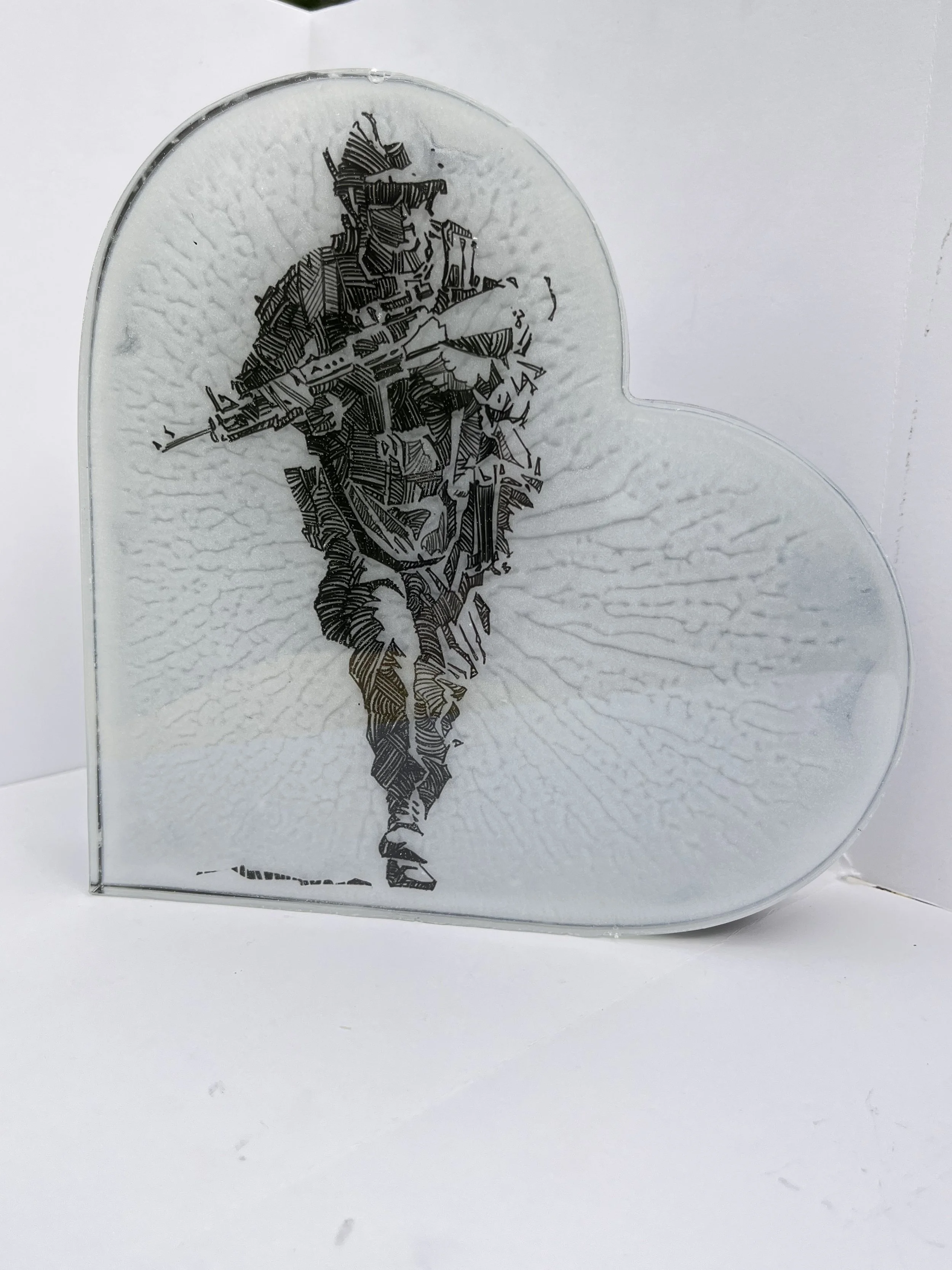 Those We Love, Military Heart Epoxy Keepsake