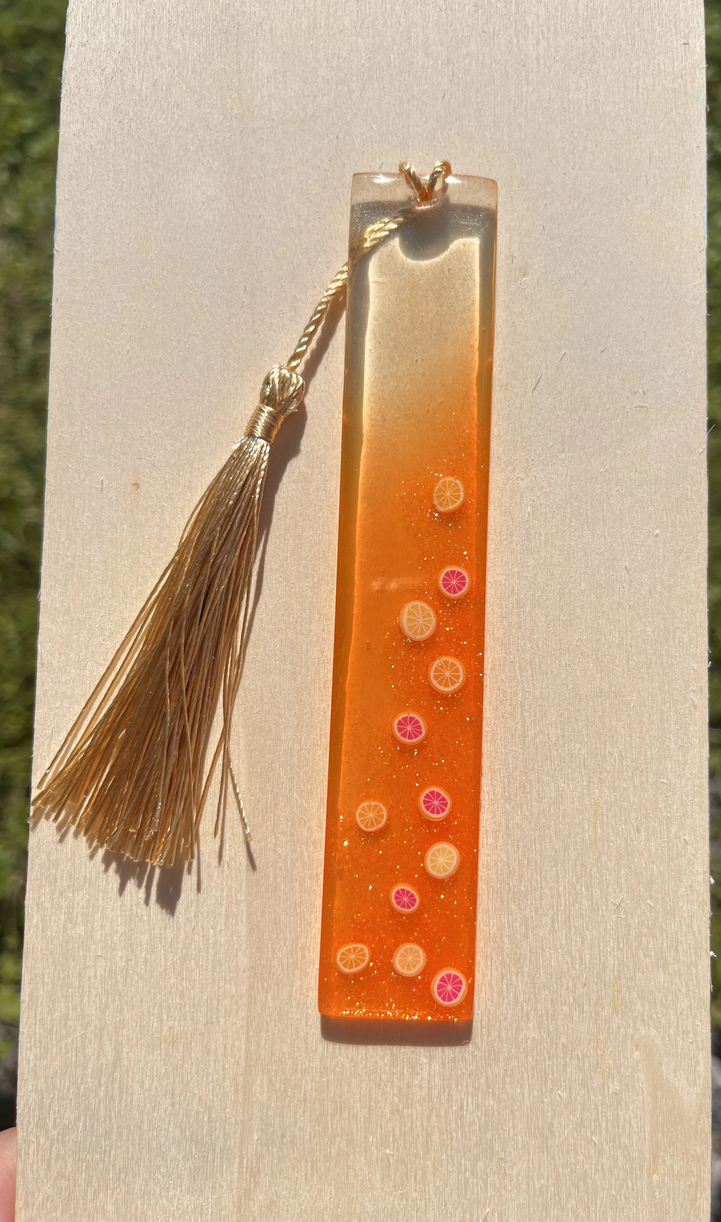 Slice of Orange Bookmark, Orange and Orange Slices Bookmark, Custom Bookmark, Personalized Gift, Personalized Bookmark