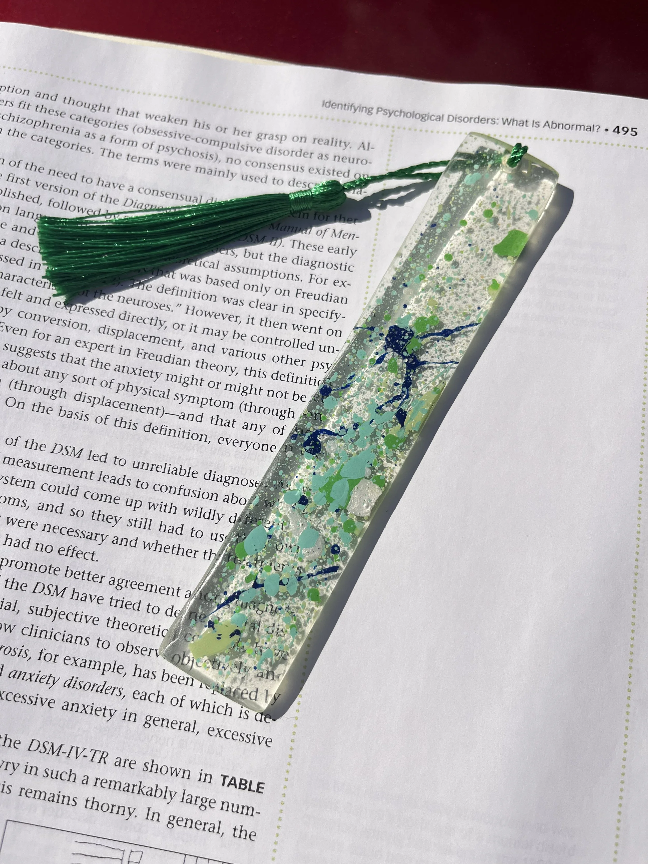 Splash Color-Blue-Green large Bookmark