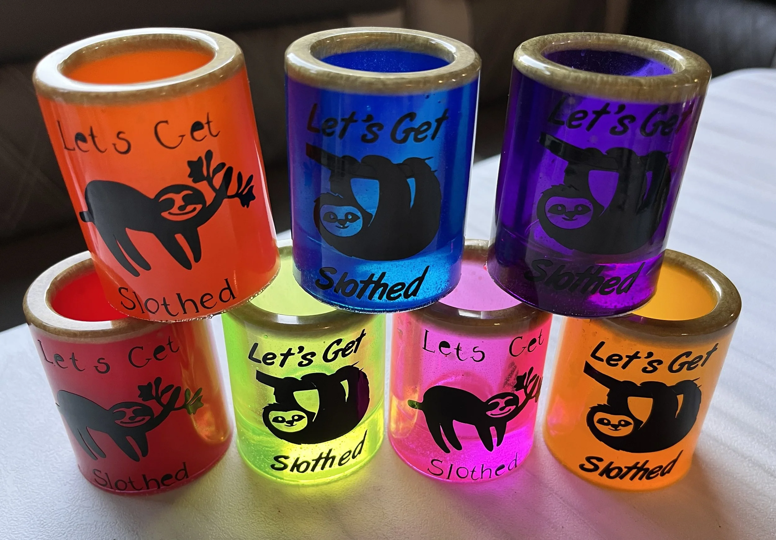 Let's Get Slothed Shot glasses