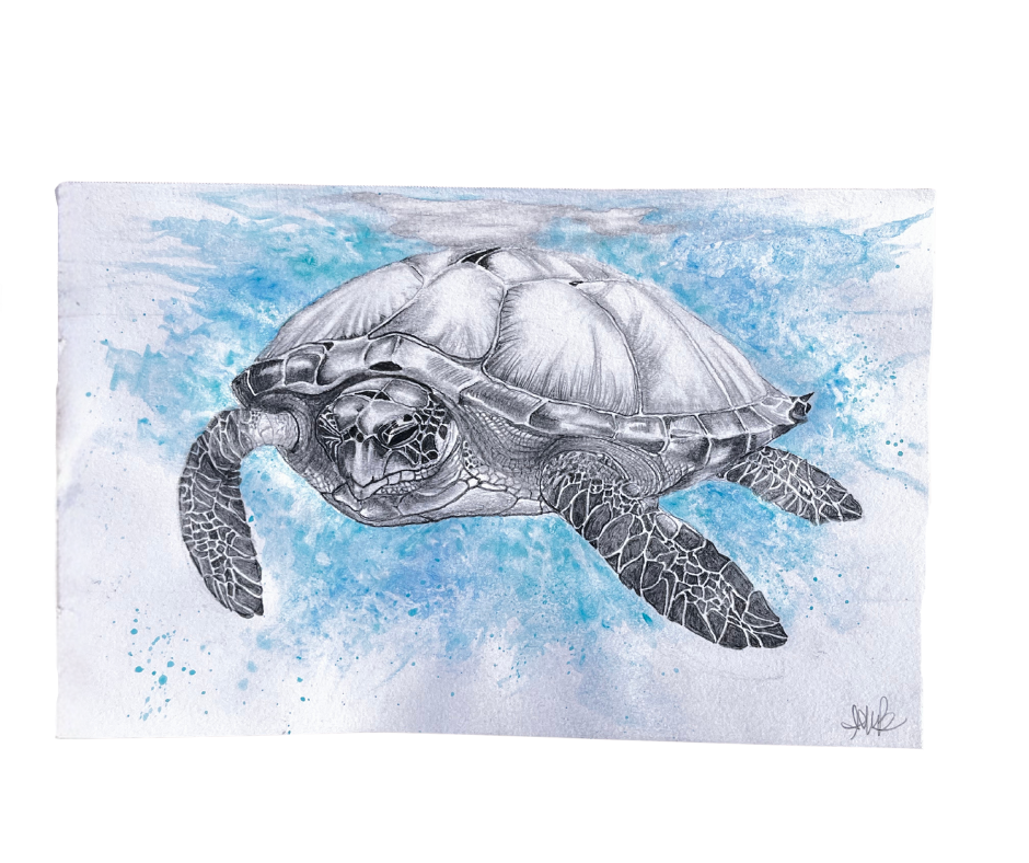 Beneath the Blue 5.5x8.5" Original Art on Canson Paper