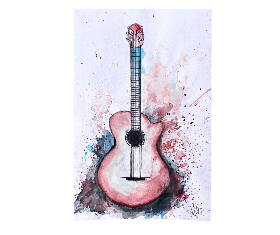 "Crimson Strings" 5x7 Original