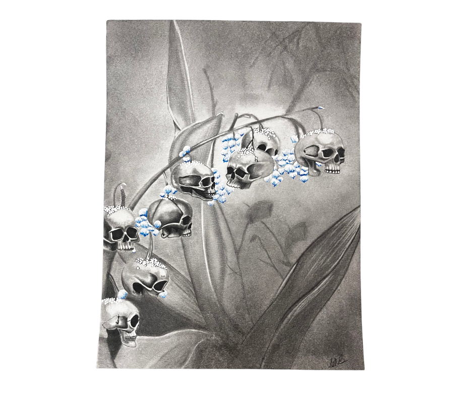 Mortem Lillies 9x2 Original Art