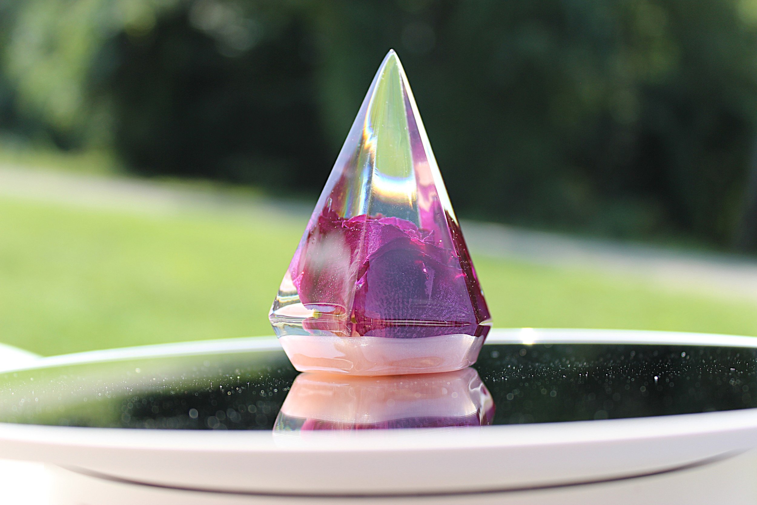 Purple Rose Ring Holder Keepsake