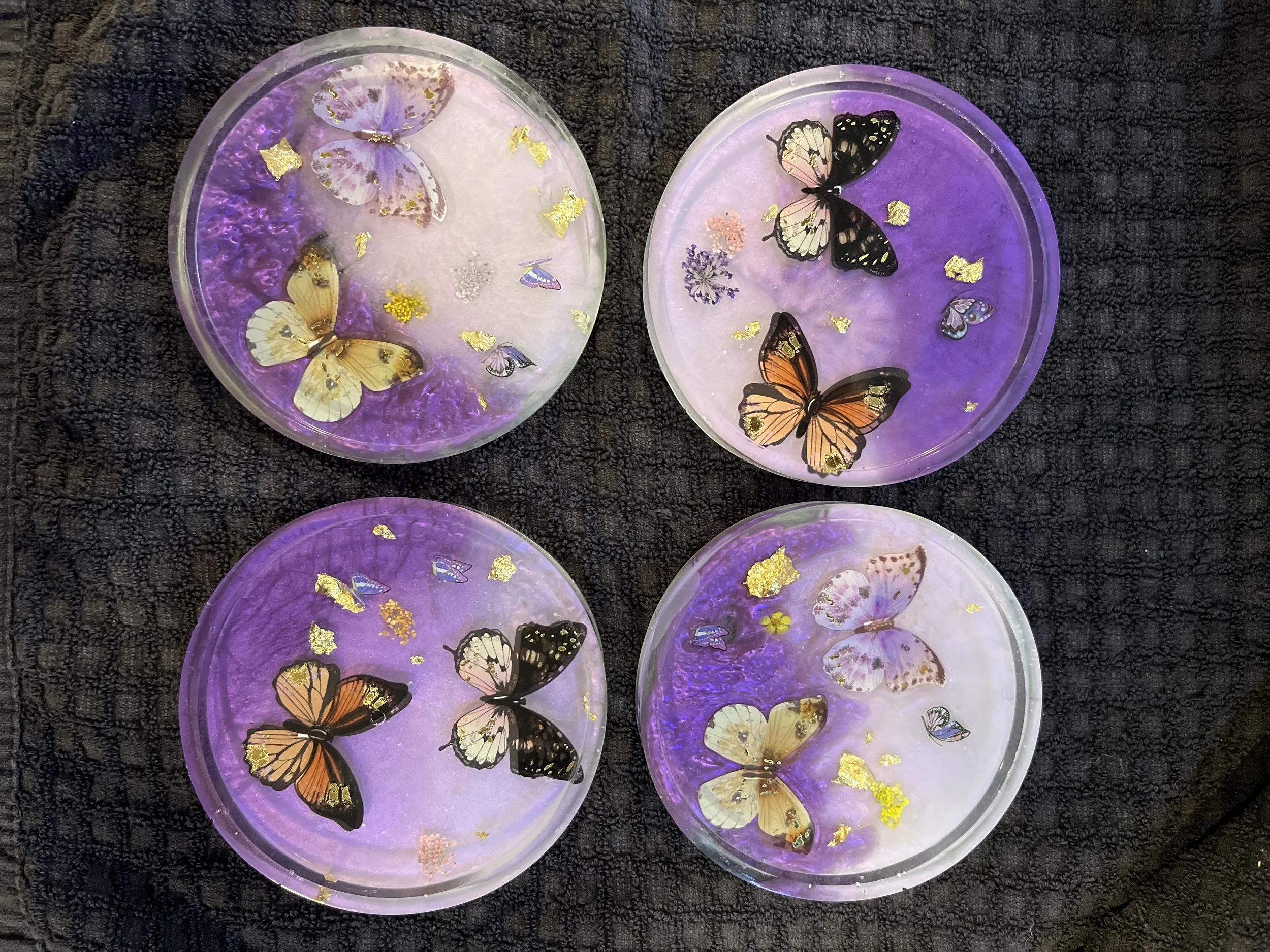Butterfly Coasters- Purple