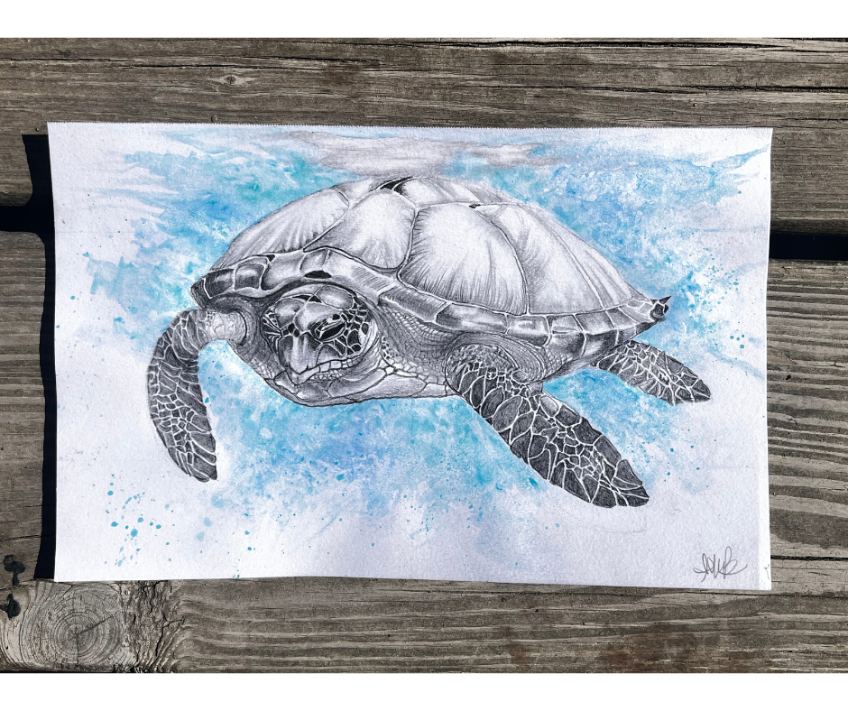 Beneath the Blue 5.5x8.5" Original Art on Canson Paper