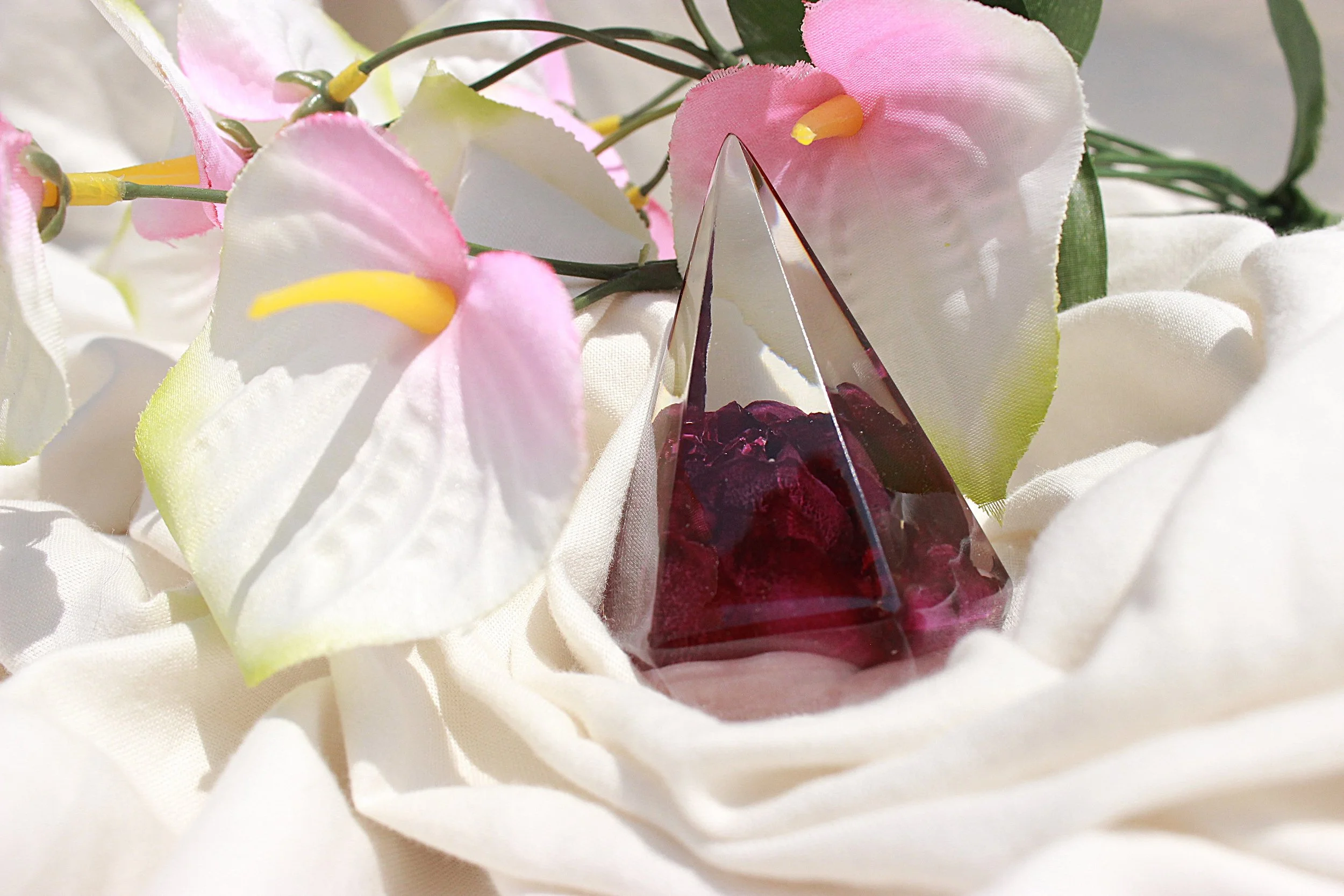 Purple Rose Epoxy Resin Ring Holder Keepsake