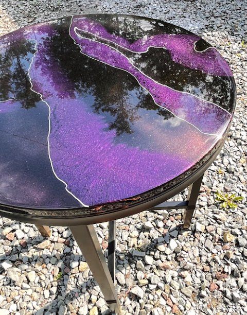 Galaxy Color Shift Epoxy Table