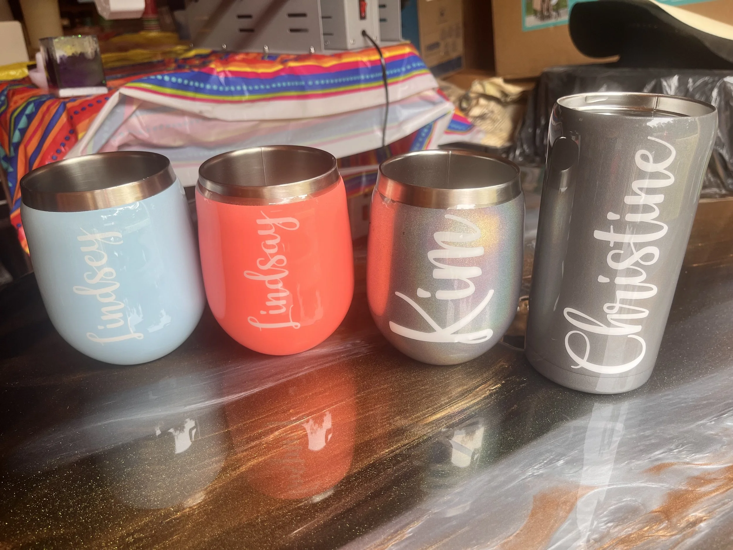 Wine Tumblers-Name-Simple