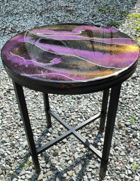 Galaxy Color Shift Epoxy Table