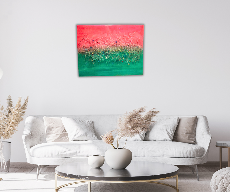 Sea Glass in Pink 9x12" Geode