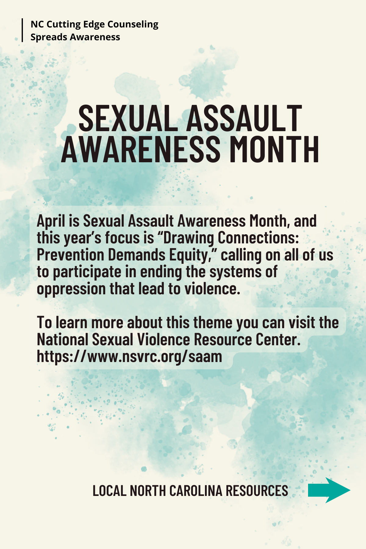 Sexual Assault Awareness & Resources — NCCEC | Trauma Therapy in North ...