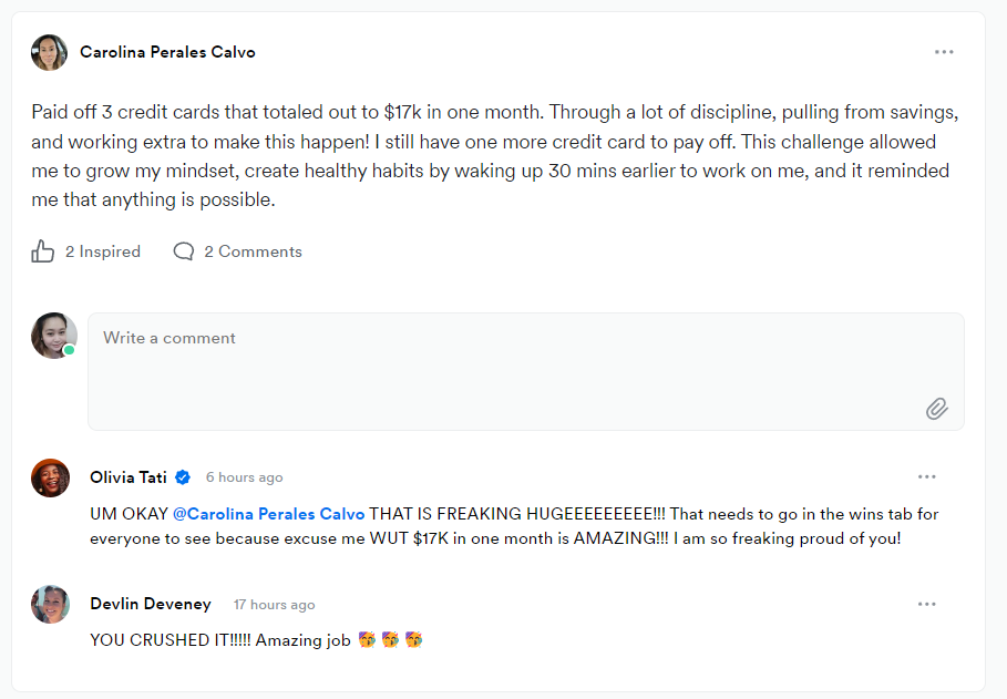 Carolina $17K debt paid in just 1month.png
