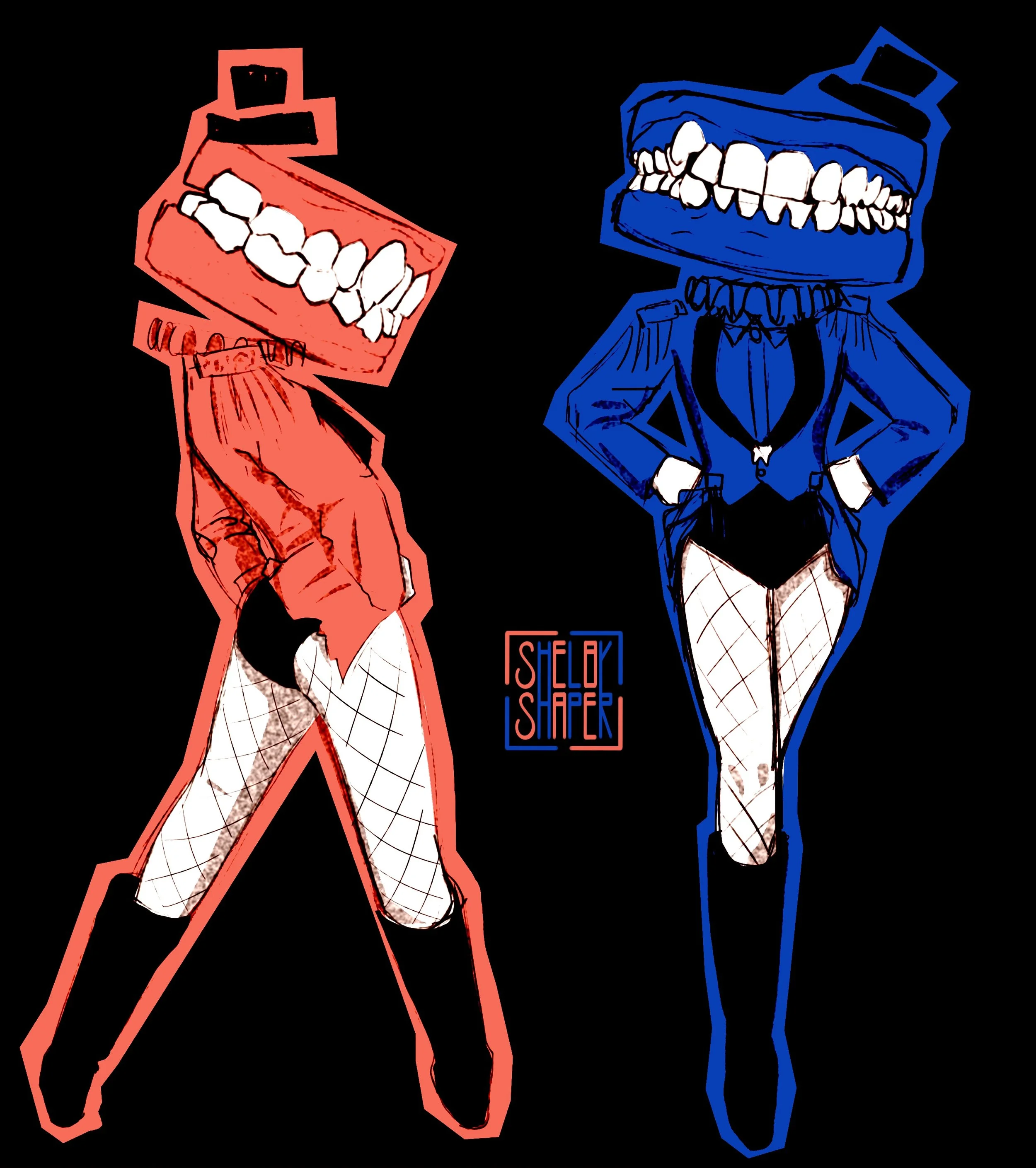 Digital Circus Caine Cosplay Sketches - 5.29.26