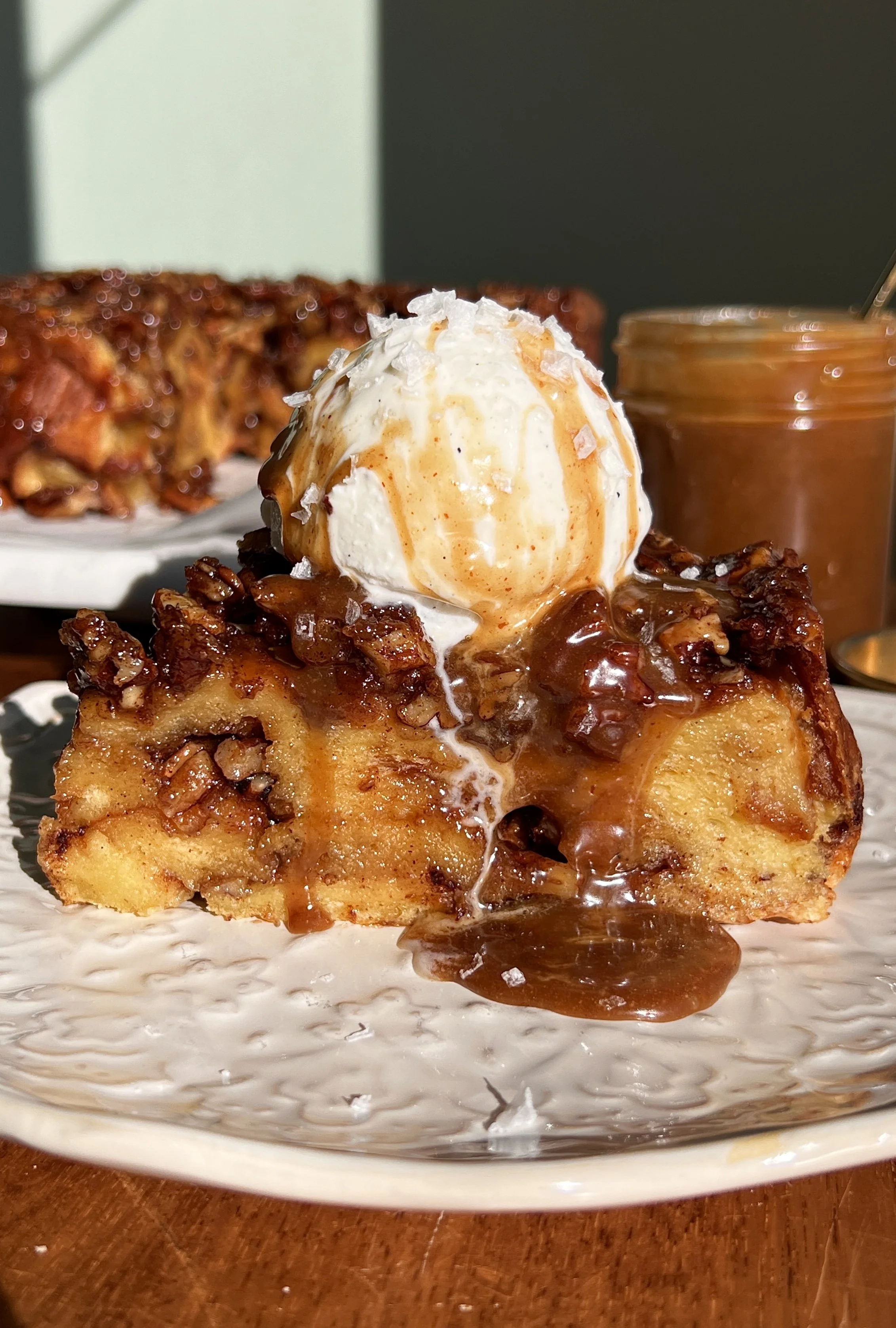 Pecan Sticky Bun Bread Pudding