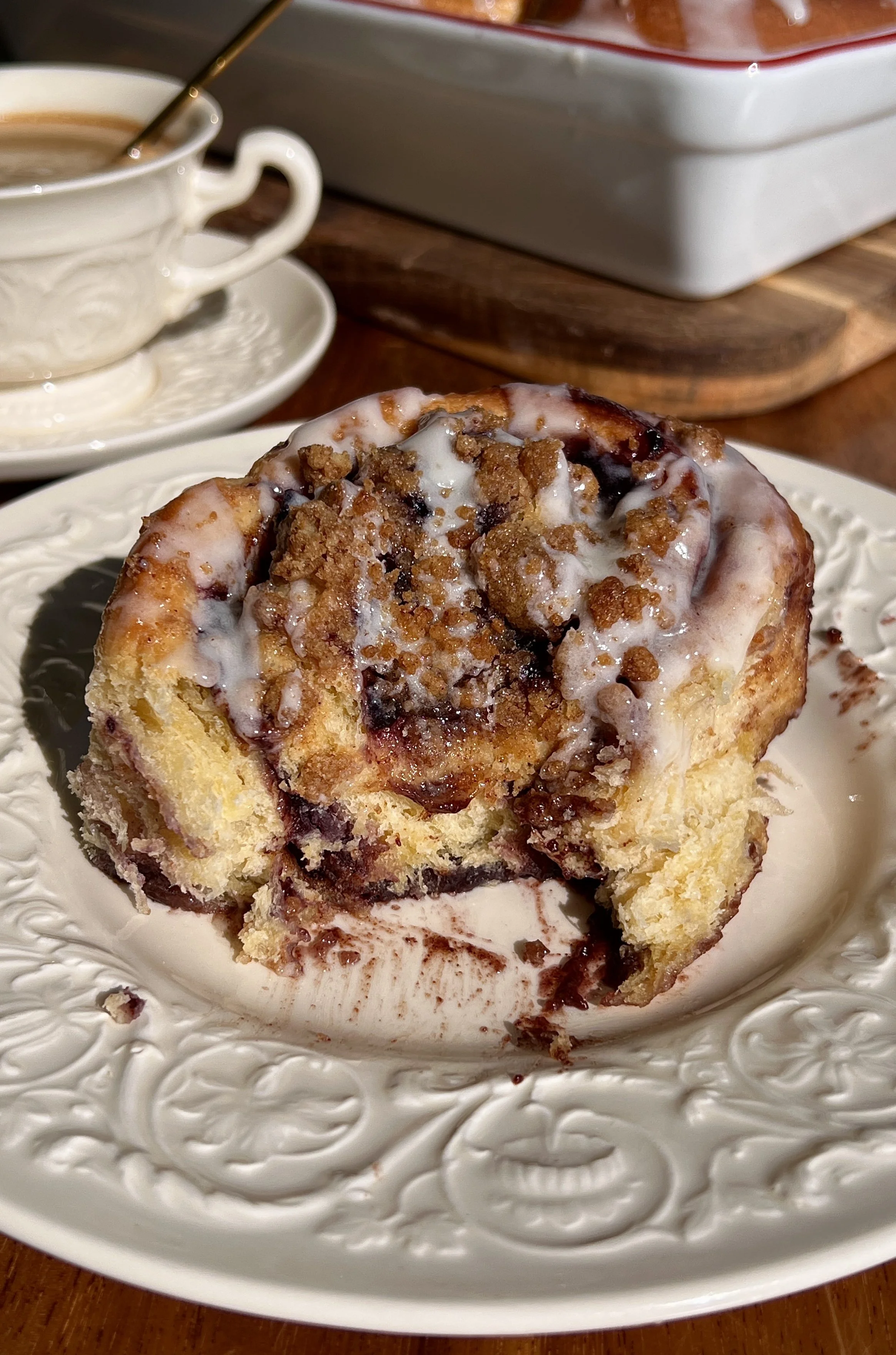 Blueberry Crumble Cinnamon Rolls