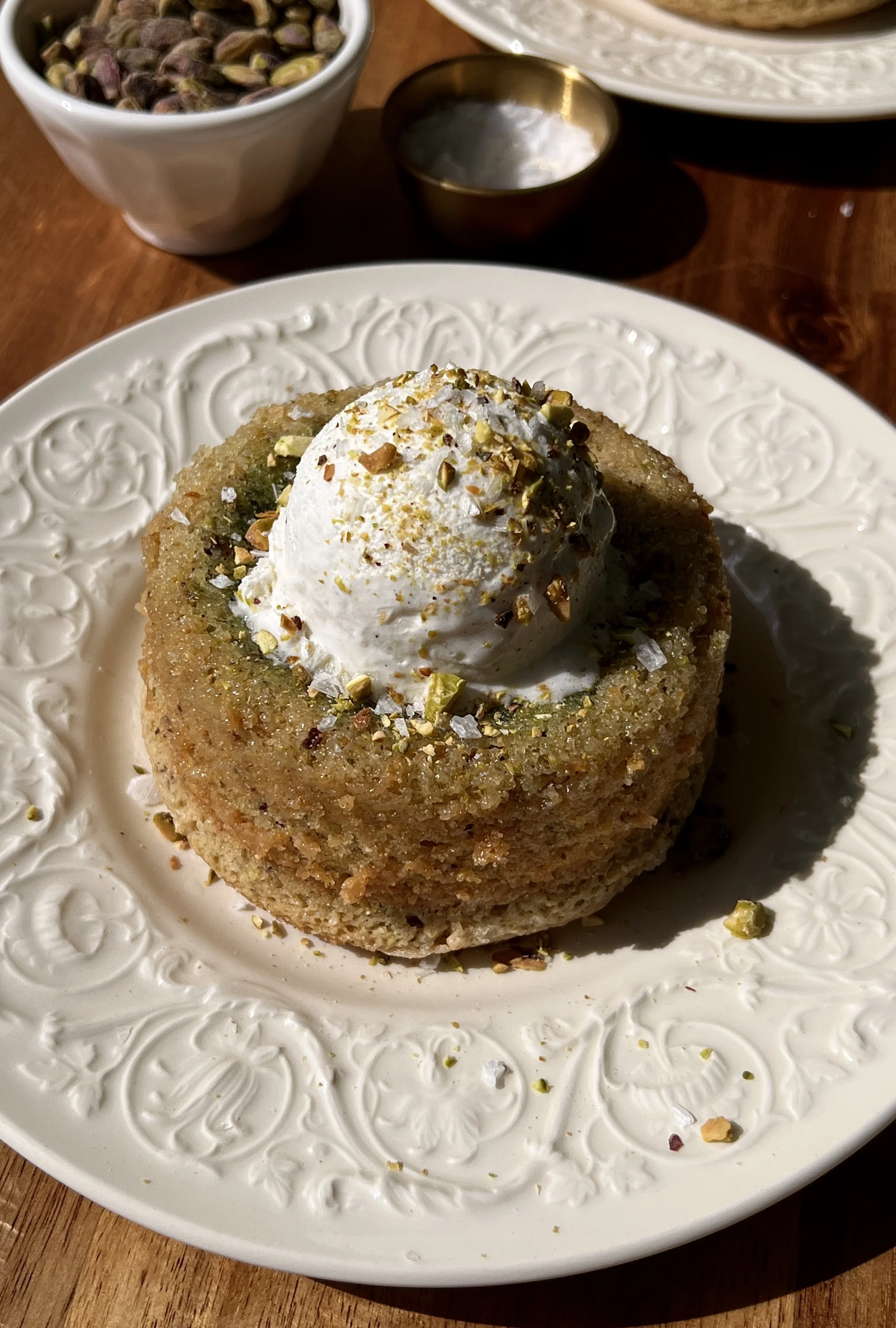 Pistachio Cream Lava Cakes