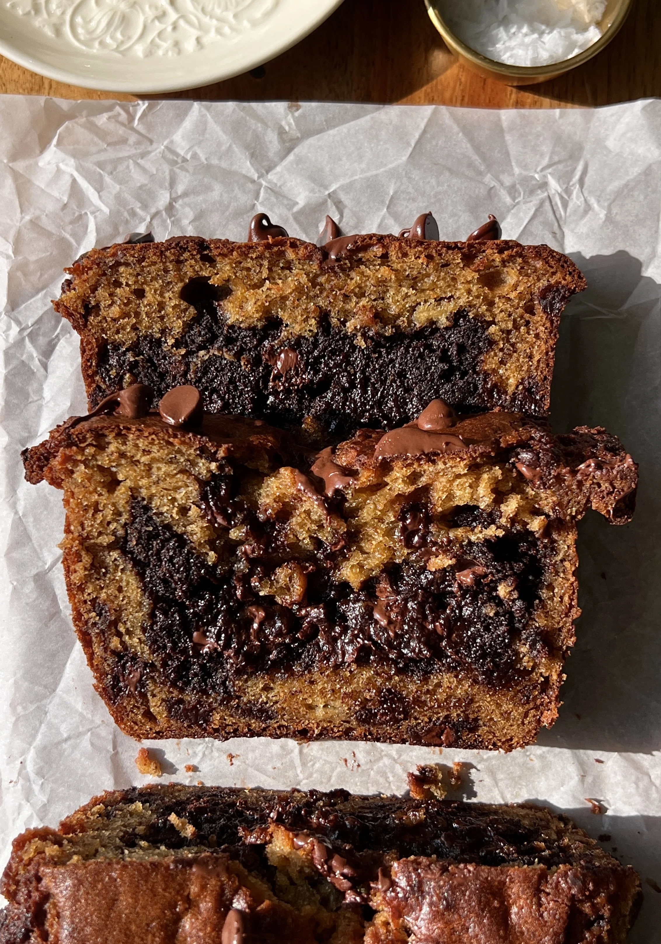 Brownie Stuffed Banana Bread (with Brown Butter)