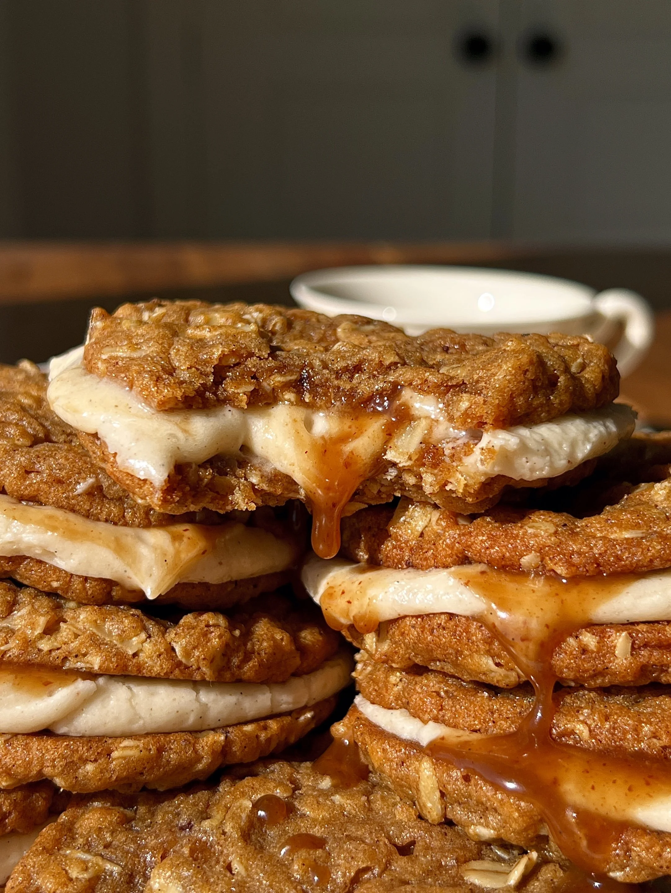 Brown Butter Sweet Potato Oatmeal Cream Pies