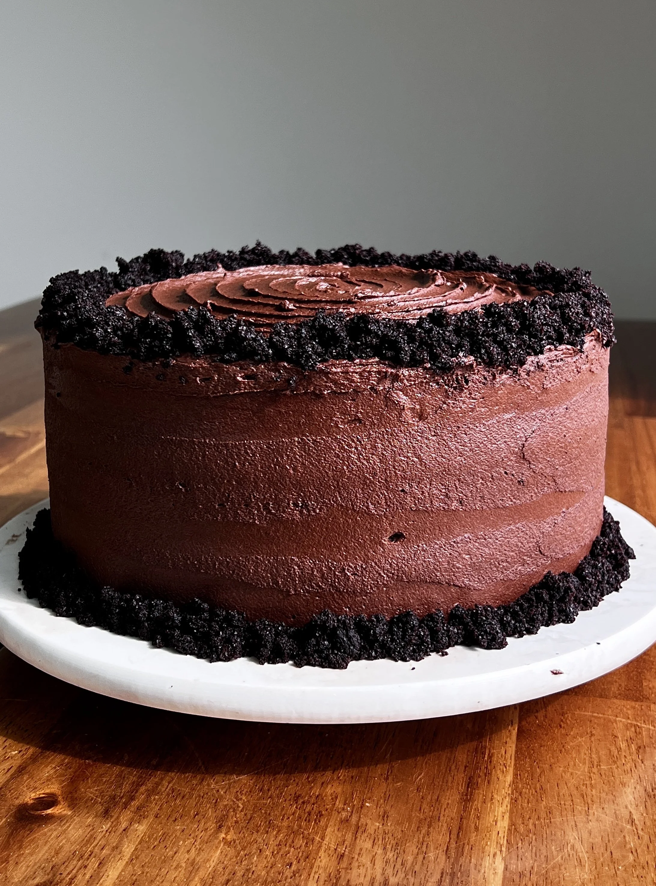 Best classic chocolate cake with silky chocolate frosting and rich, moist layers.