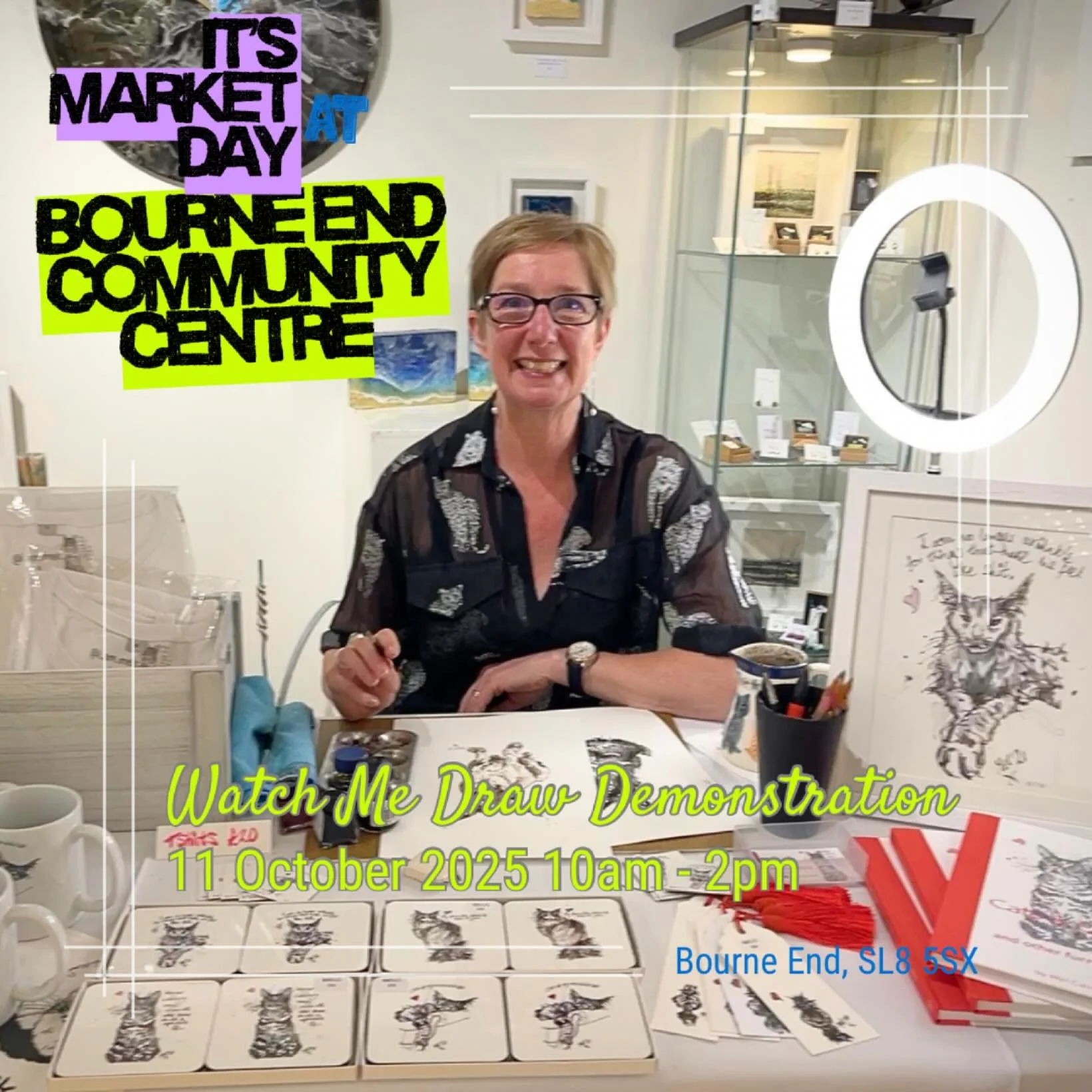 @becmarket #marketday #petportraitartist #watchmedraw #liveartdemo #bourneend