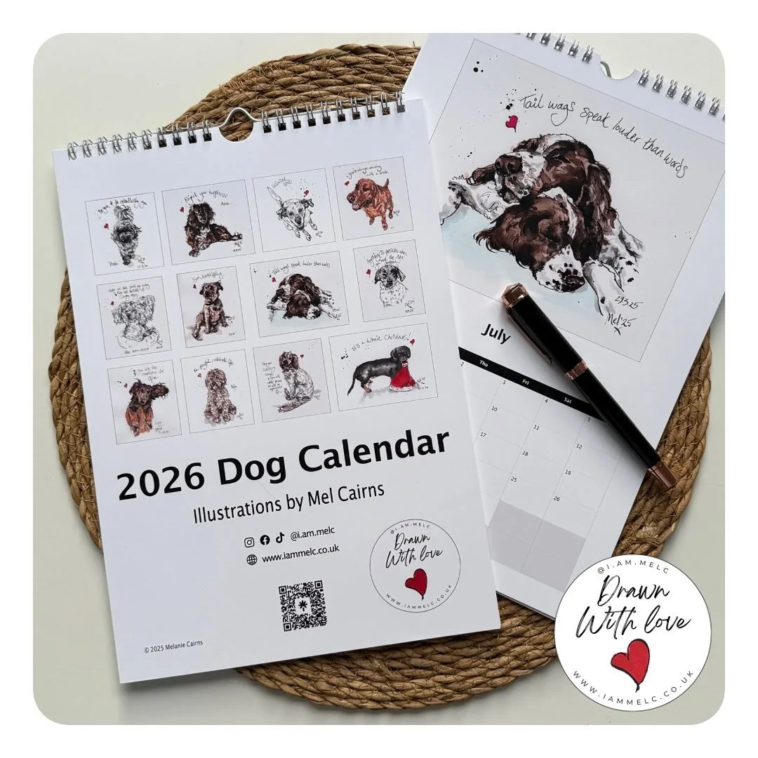 2026 calendars now available on my website 🗓️🖋️🐾&hearts;️

Link in Bio &amp; Stories #petportrait #inkillustration #artist #petartist #giftideas
