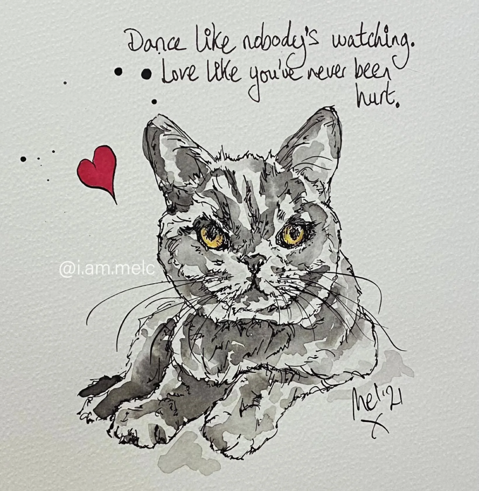 #wisdomwednesday #catsandquotes #inkillustration #sketchbook #dailyartpractice
