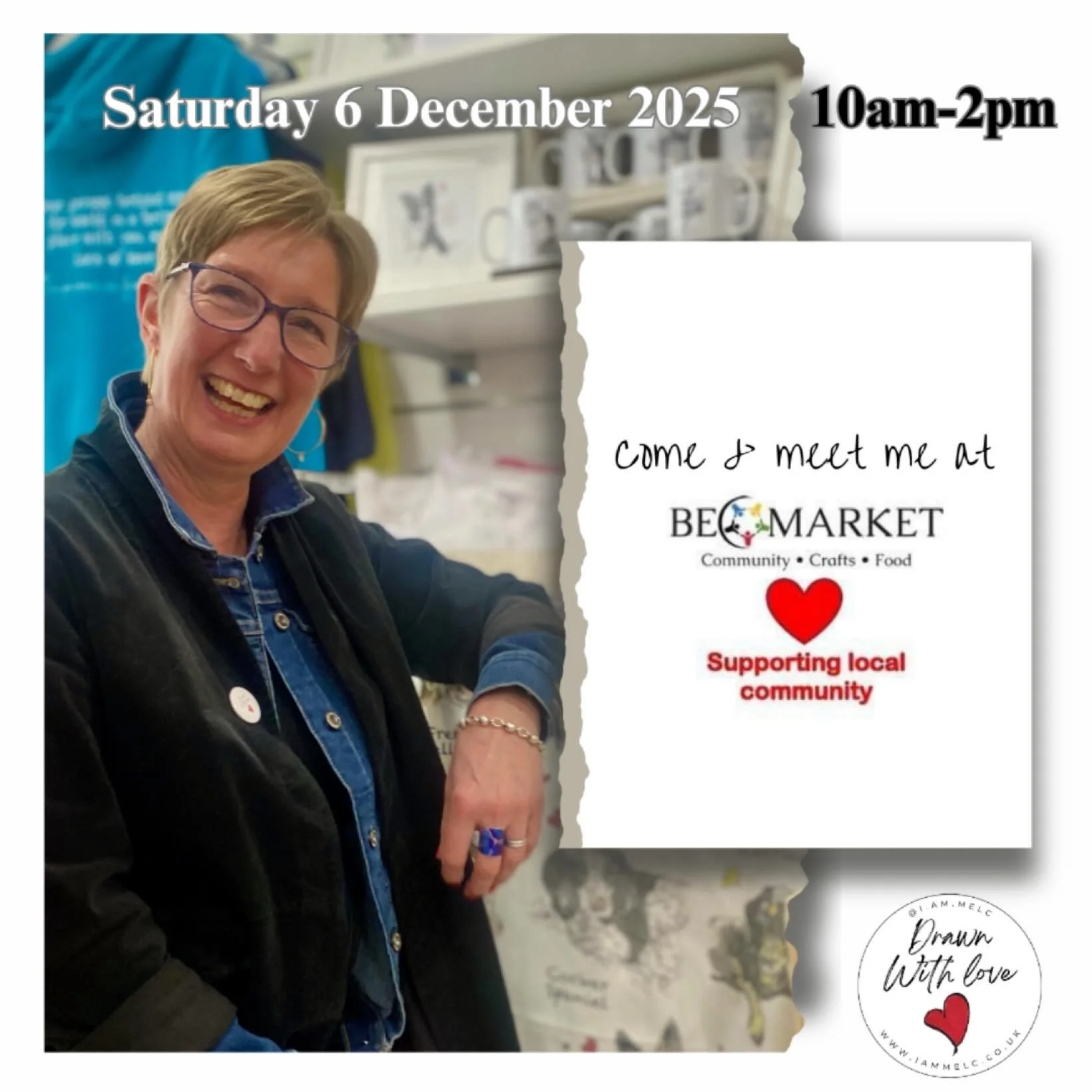 The last @becmarket of the year! I&rsquo;ll be there with my pen and inks! Will you?

#petportraitartist #penandinkart #fastandloose #inkillustration #meettheartists #liveartdemo #christmasgiftideas #bourneend #christmasmarket