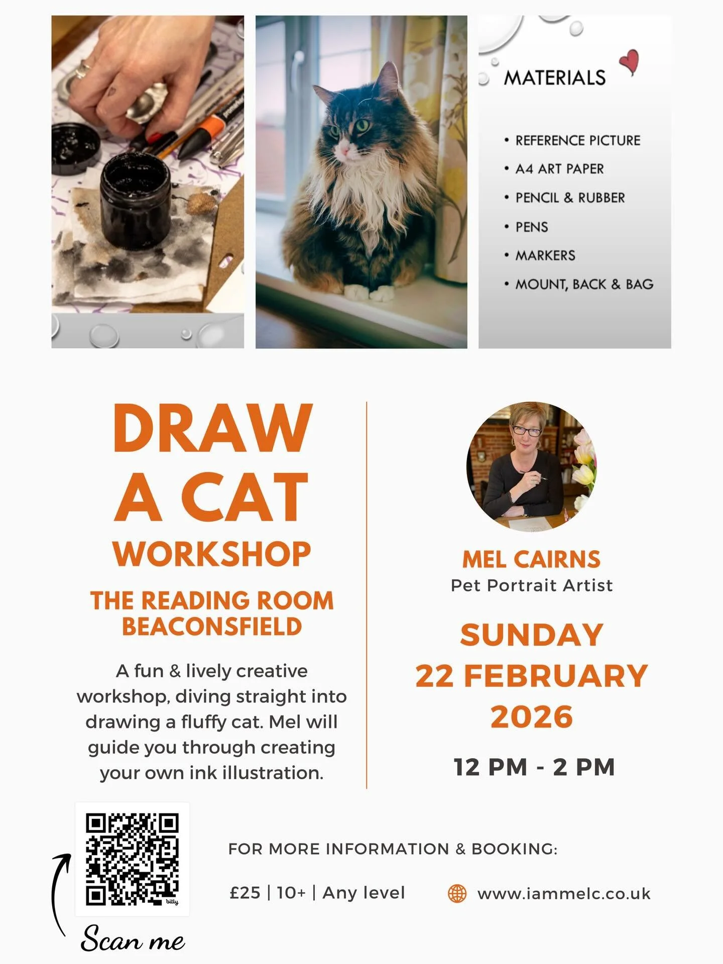 Next workshop in Beaconsfield 🖋️🐾 Tickets on sale now via Eventbrite &hearts;️

#catdrawingclass #catart #artworkshop #beaconsfield #drawacat 

https://www.eventbrite.co.uk/e/draw-a-cat-with-mel-tickets-1975605712869?aff=oddtdtcreator
