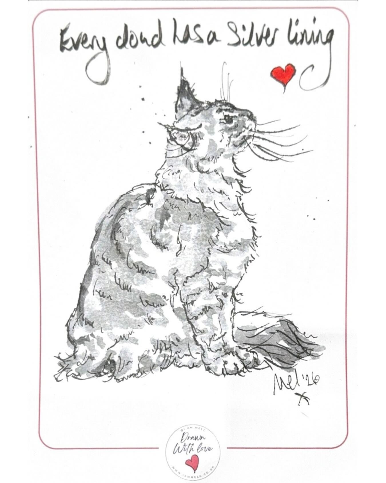 ✨ every cloud has a silver lining ✨

A little sketch I drew at the @kiticats.uk International Cat Show last weekend. A beautiful silver tabby Maine Coon 🐾🖋️🤍

#catsandquotes #inkillustration #cat_artist #pawtrait #mainecoonart