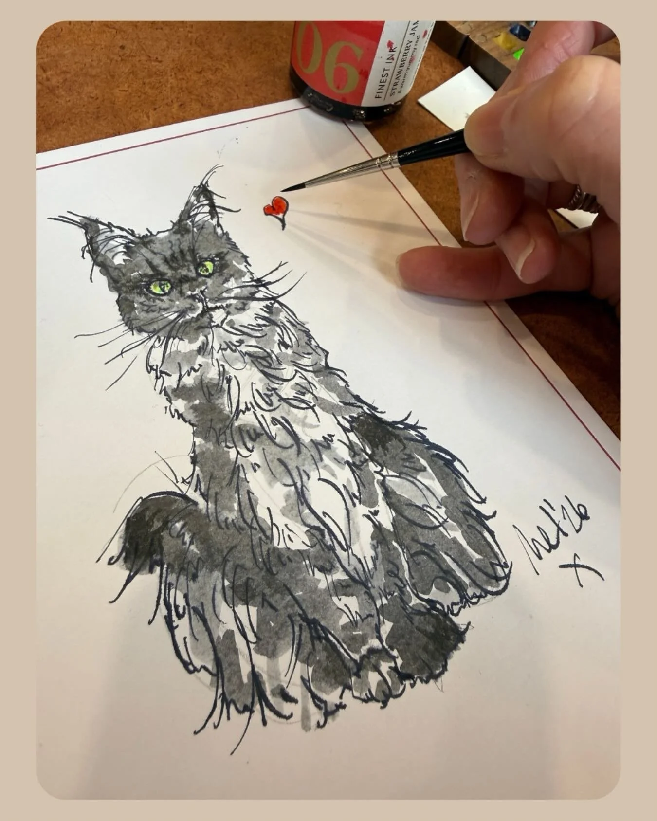 I had a productive morning at @becmarket yesterday. Did you see me illustrating? Thank you to all the new and returning visitors that stopped to chat and buy something 🖋️🐾&hearts;️

#becmarket #petportraitart #artdemonstration #watchmedeaw #artfors