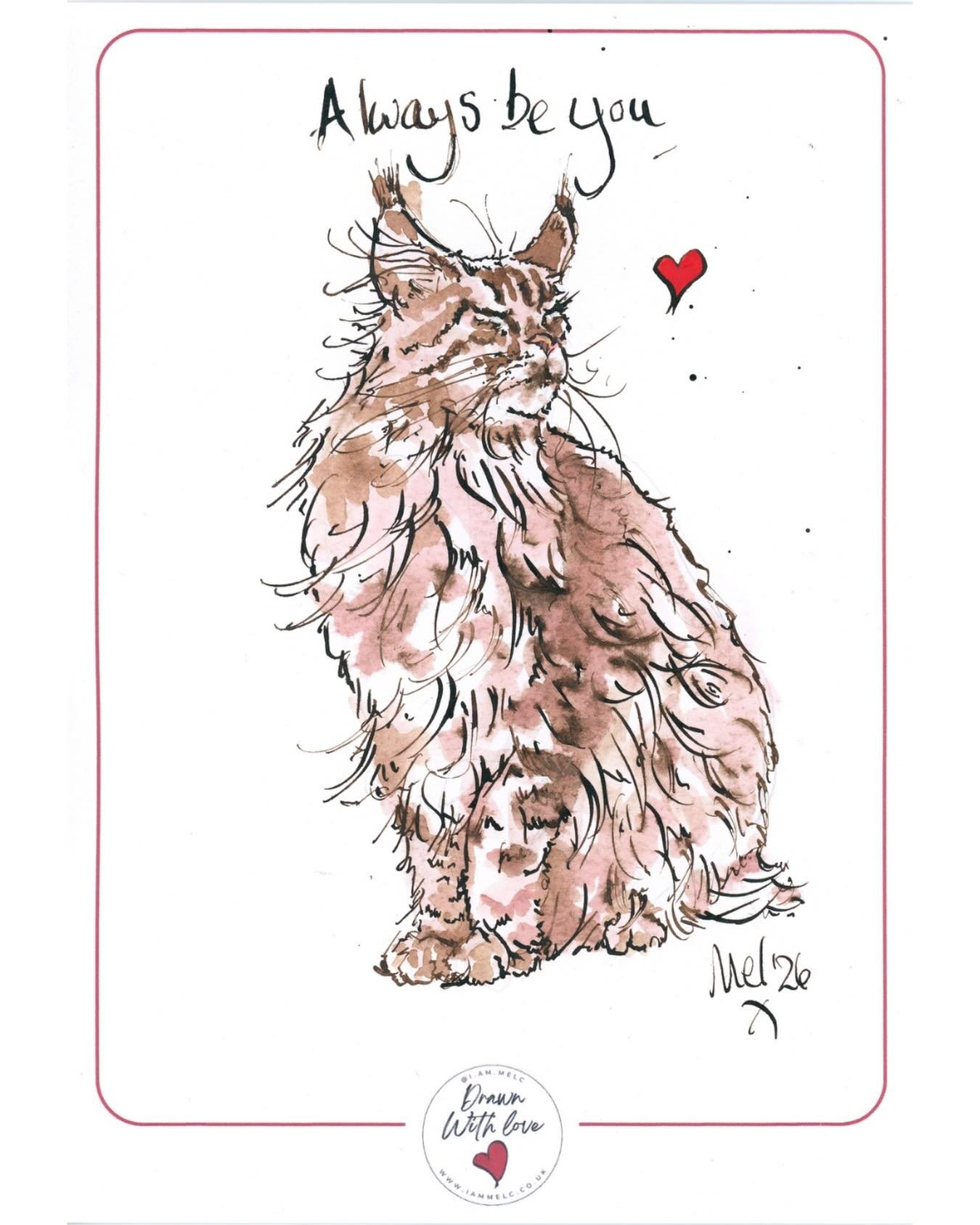 🧡 always be you 🧡

#mainecoonart #catsandquotes #inkillustration #drawnwithlove #petportraitartist